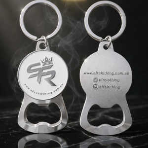 SFR Round Silver Bottle Opener Keyring